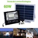 PROIECTOR 60W CU PANOU SOLAR SI TELECOMANDA